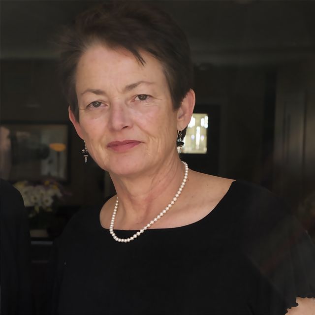 My Sister Julie Wearing a String of Pearls