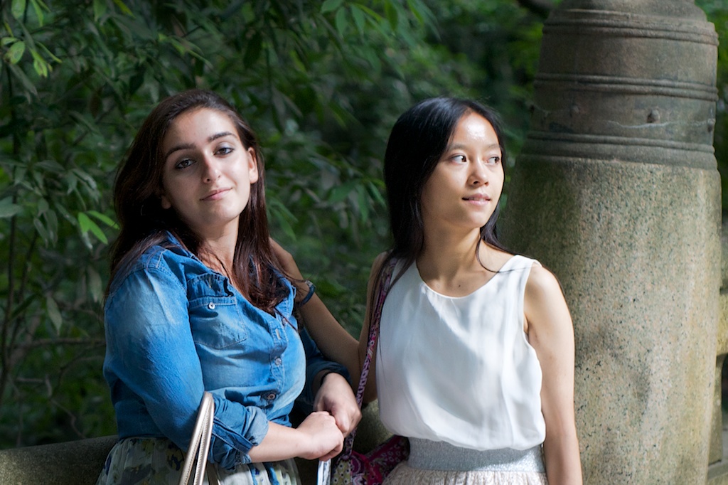 Yumiko and Sonia at the Meiji Shrine