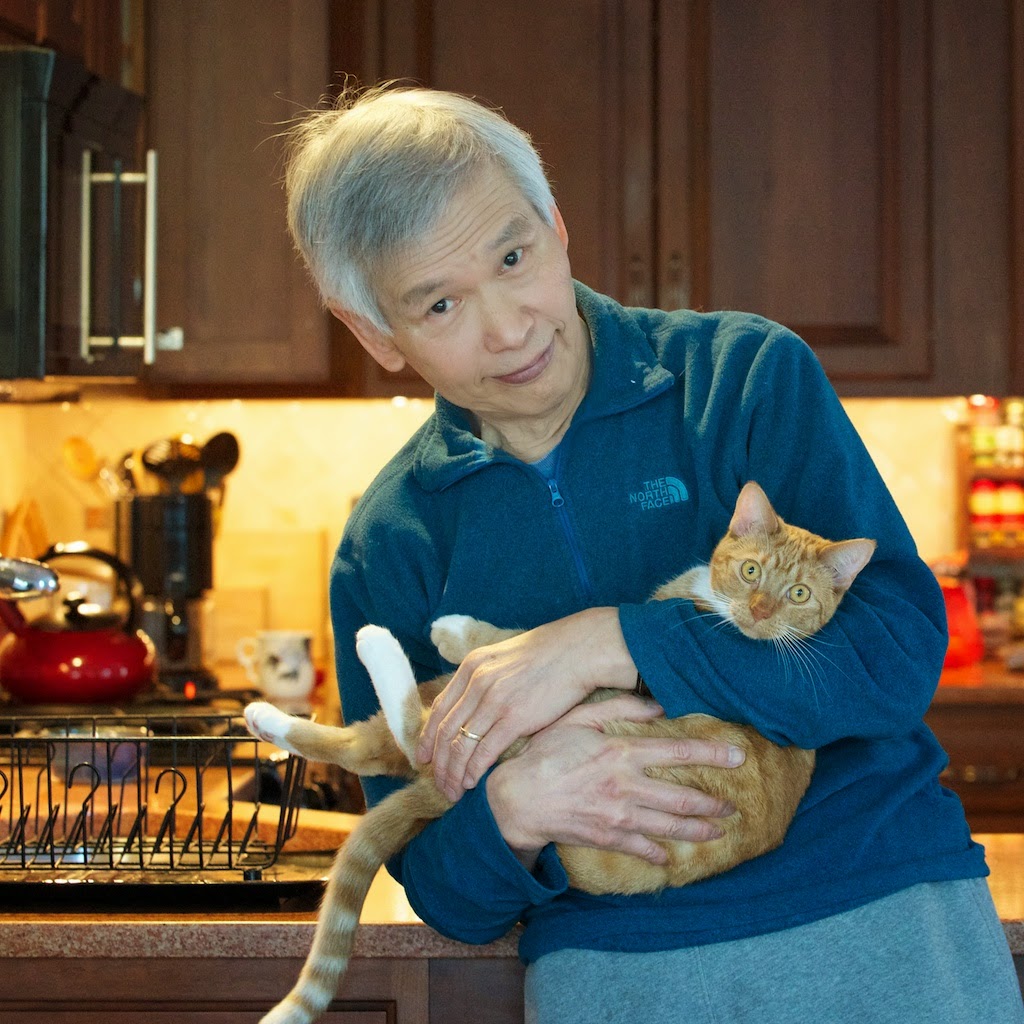 Ken and Tango in the Kitchen on the day before St. Patrick’s Day