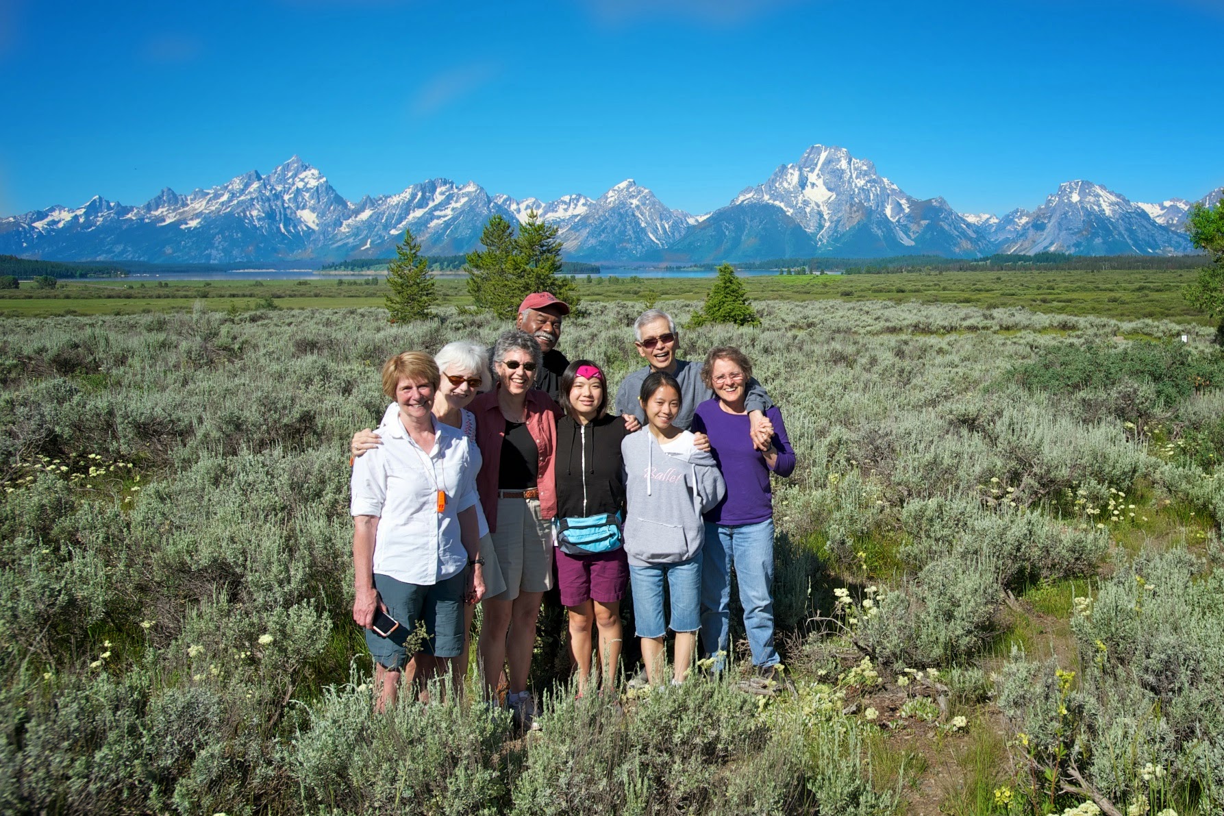 The Grand Tetons and Julie’s House (Click Photo for Better View)