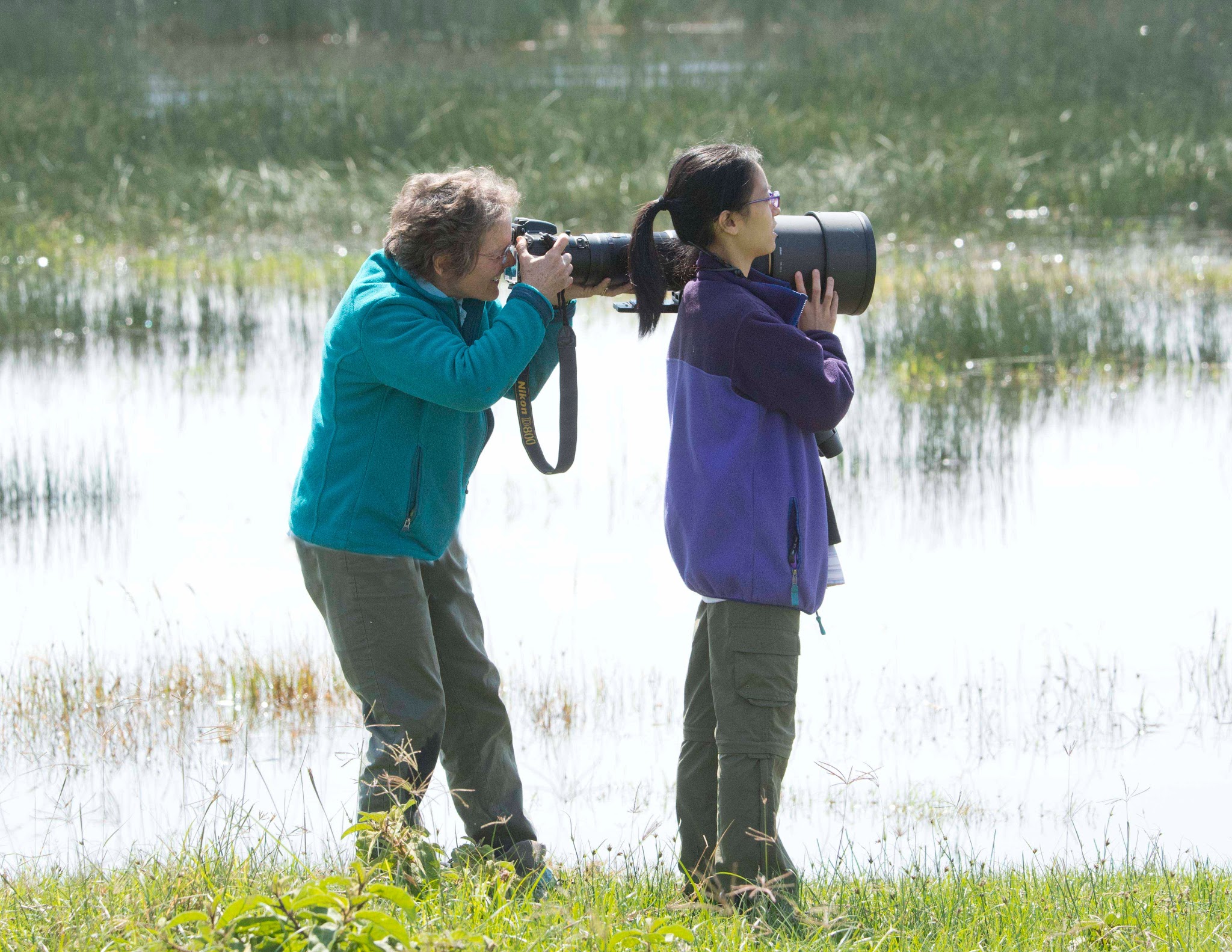 Yumiko Being My Tripod in Kenya