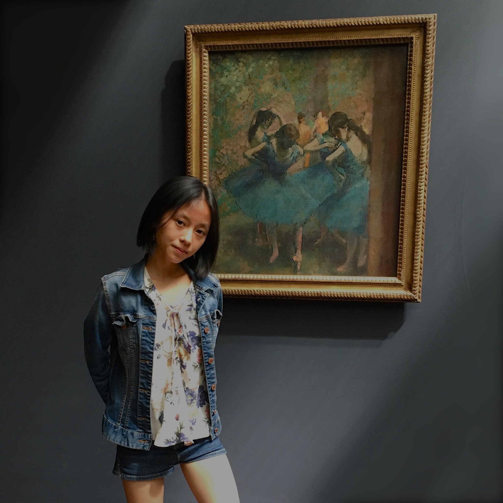 Yumiko with Degas Dancers at the Musee D’Orsay in Paris Today