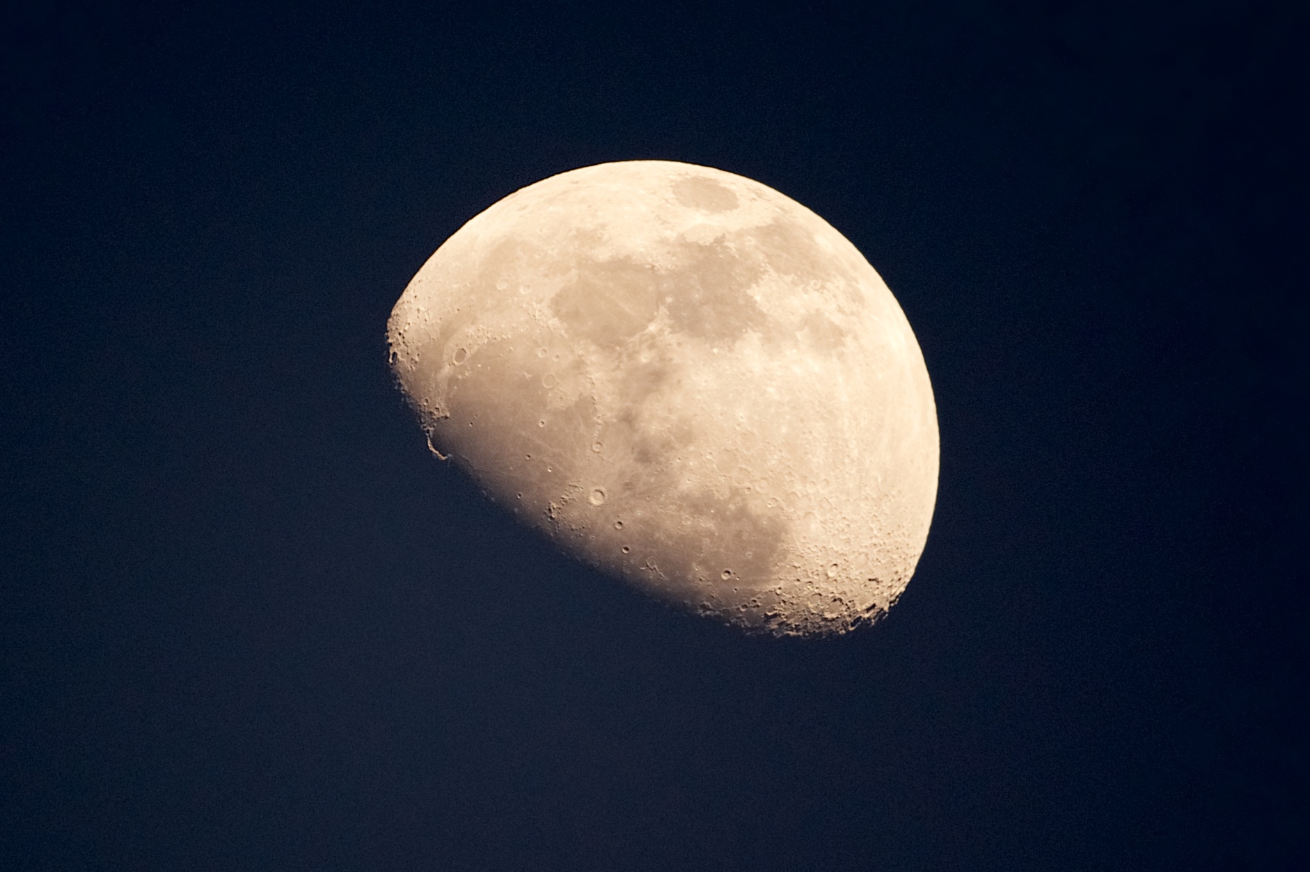 Half Moon Over Valley Forge Late this Afternoon